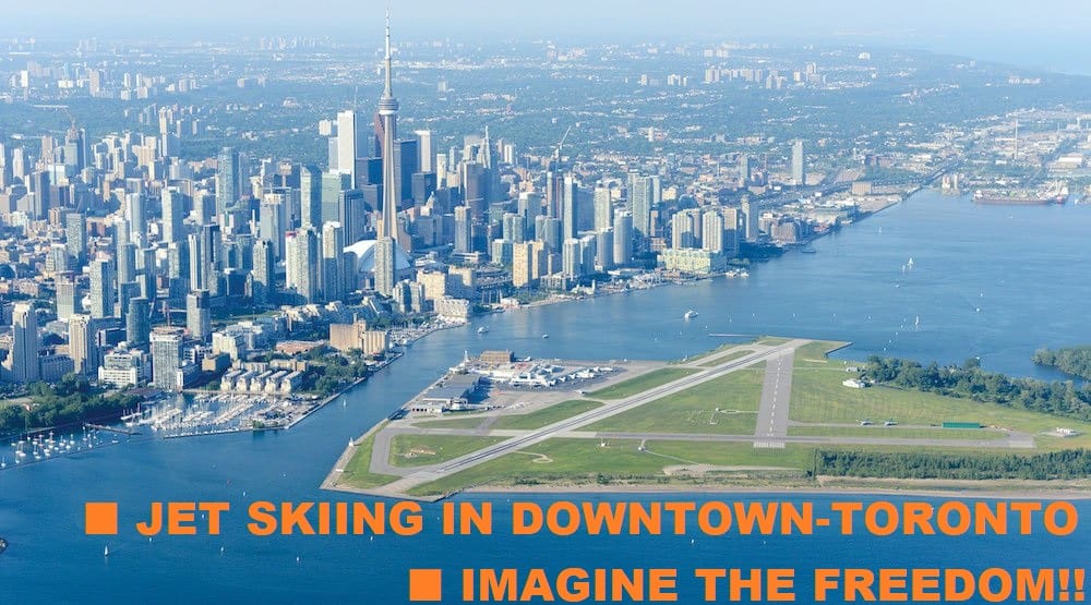 Jet skiing in Downtown Toronto - Imagine the freedom!